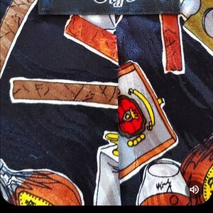 Novel-Ties by Roffe Cigar Print Tie